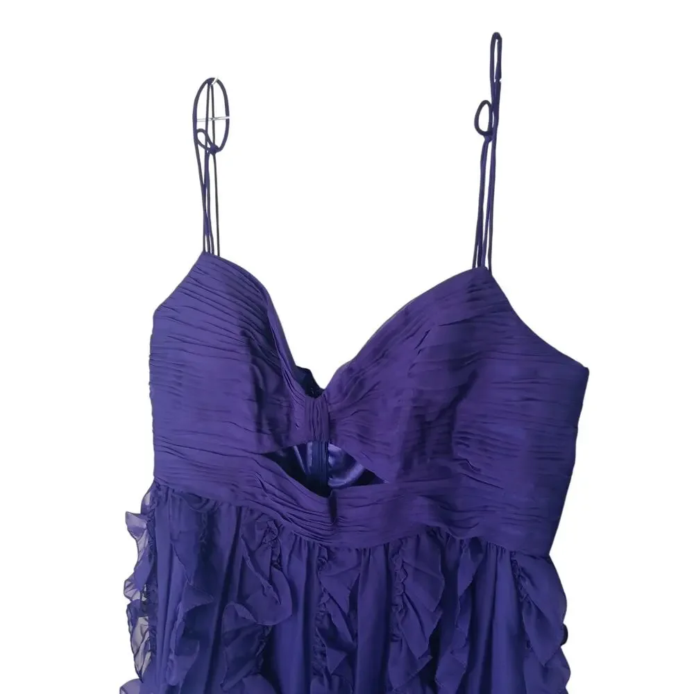 New with Tags Mac Duggal 68543 Purple Ruffle Gown Sz 18W Formal Evening Dress - Picture 10 of 16